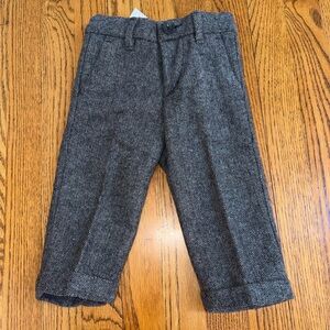 Gap Gray Grey Herringbone Kids Dress Pants - Classic Tailored Bottoms